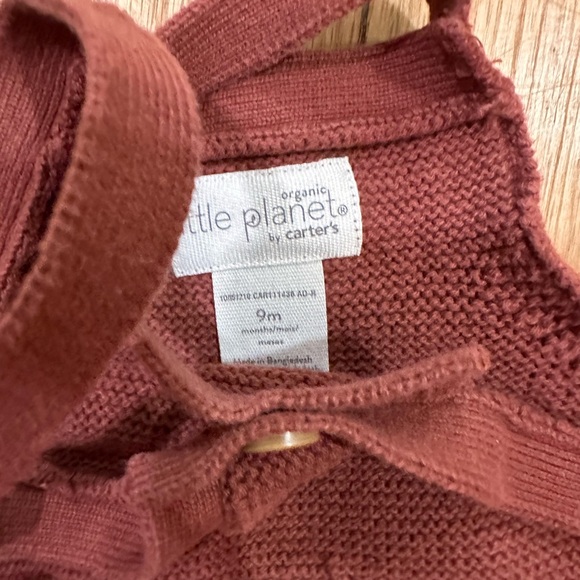 Rust Color Knit Overalls - Picture 2 of 2